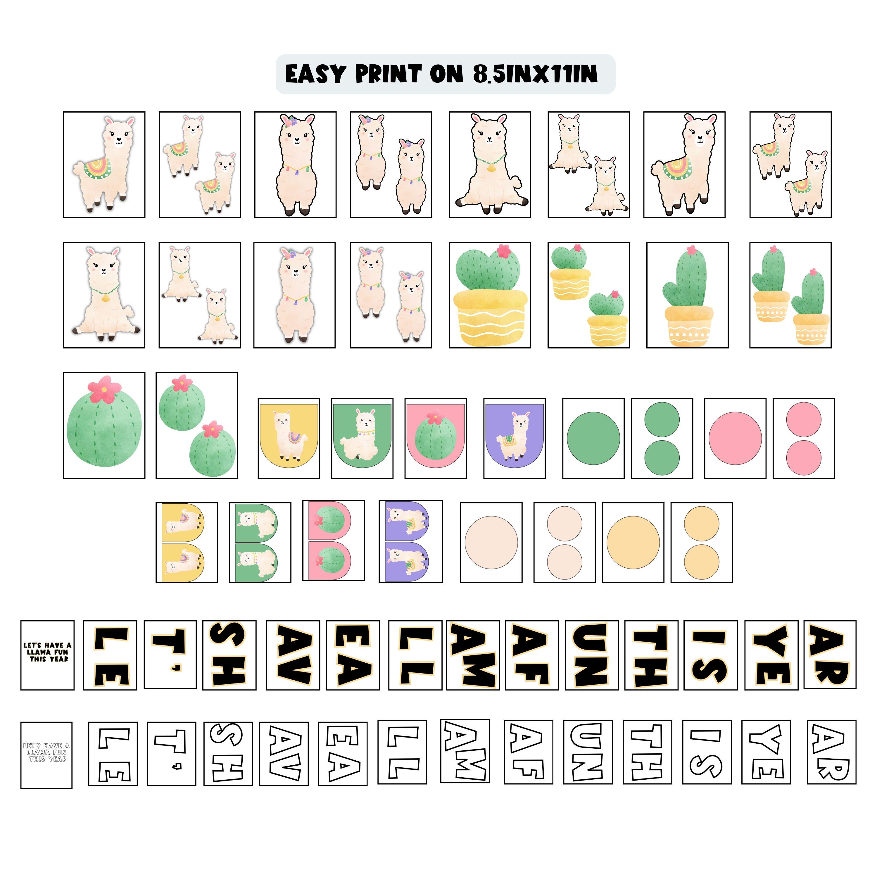 Back to School Llama Bulletin Board Kit | Classroom Door Decor ...