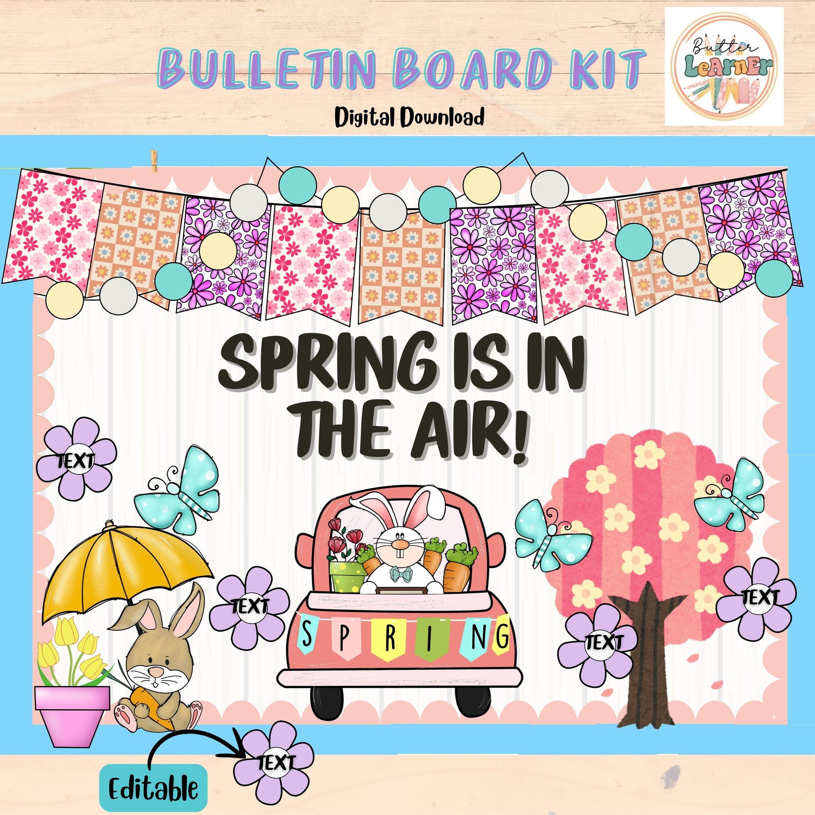 Spring Bulletin Board Kit: Butterfly Classroom Decor (digital Download ...