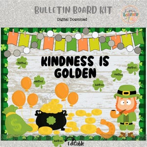 St Patrick’s day Bulletin Board | shamrock bulletin board | march bulletin board kit |Classroom Decor