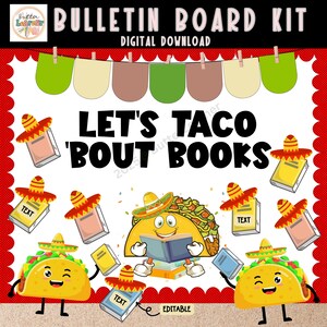 Taco &#39;Bout a Great Class | Taco Bulletin Board Kit | Classroom Door Decor | Library Decor | Editable