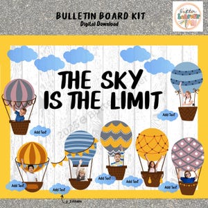 The sky is the Limited! BulletinBoard Kit ,Editable Digital Download