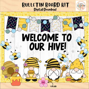Welcome to Our Hive Bulletin Board Kit ,spring Door Decor, Back to ...
