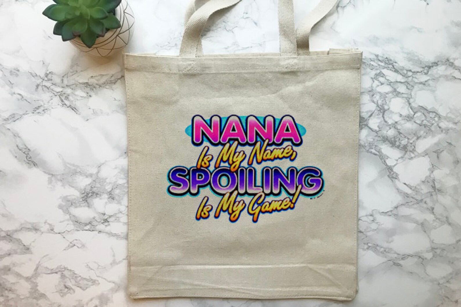 Nana Tote Bag Canvas Tote Bag Mother's Day Gift Etsy