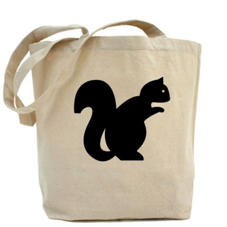 Squirrel Tote Bag Cotton Canvas Tote Bag Squirrel Gifts Etsy