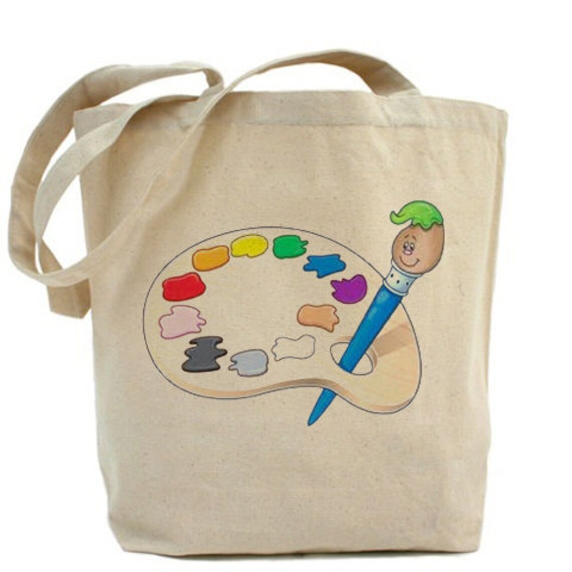 Paint Palette Tote Bag Kids Canvas Tote Bag Craft Bag for Etsy