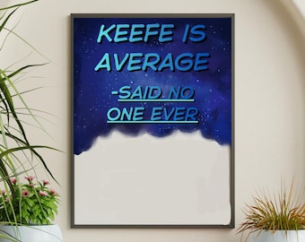 Keefe Sencen Poster Keeper of the Lost Cities Merch KOTLC Fan Art Poster Lord Hunky Hair