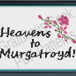 Heaven&#39;s to Murgatroyd - PDF Pattern SOMENTE - Ponto Cruz - Snagglepuss - Hanna Barbera - Desenhos animados retrô - Crianças dos anos 80 - Nostalgia