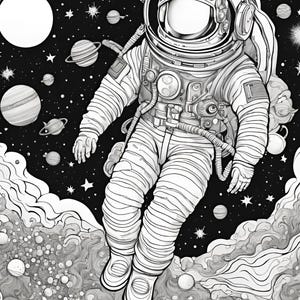 Astronaut coloring page