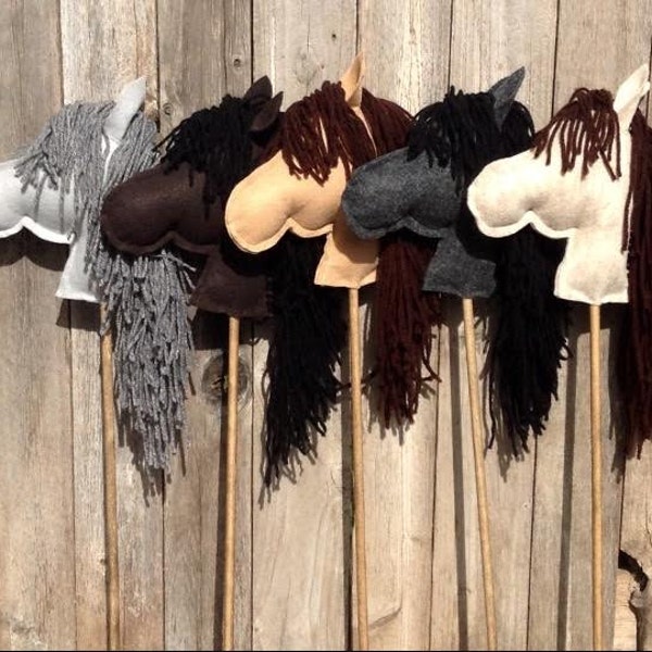 Wooden Stick Horse Etsy