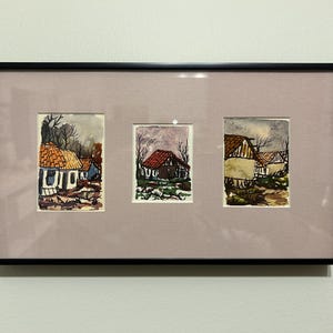 Original Signed Miniature Watercolour Painting