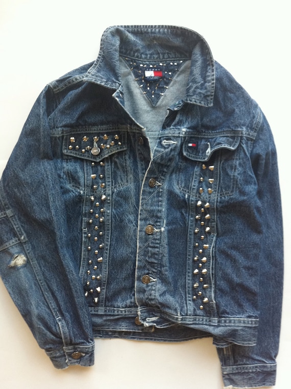 Items similar to Vintage Distressed Denim Jean Jacket on Etsy