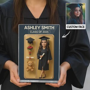 3D Graduation Custom Figure Acrylic Block, Custom Photo Graduation Acrylic Block, Graduation Acrylic Plaque, Unique Keepsake for Graduate