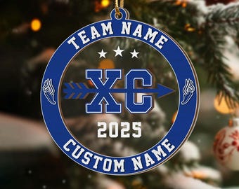 Custom Cross Country Ornament, Sports Ornament, Sport Team Gift, Senior Gift, Cross Country Coach Ornament XC Runner, Runner Team Decor Gift