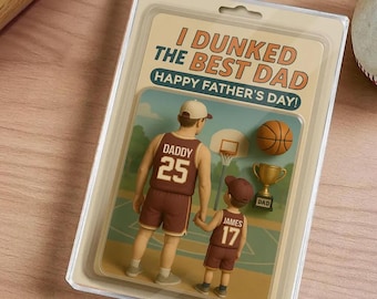 Custom I Dunked The Best Dad Baseball Acrylic Block, Custom Basketball Dad and Son Acrylic Block, Basketball Dad Gift Acrylic Block
