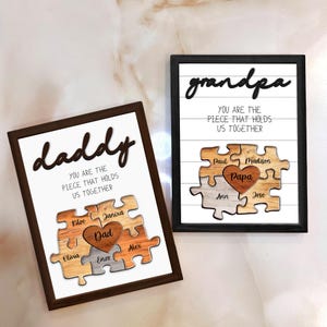 Father Holds Us Together Wooden Sign, Personalized Children Name Wooden Sign, Father Wooden Sign, Father&#39;s Day Sign, 2025 Daddy Sign Gifts
