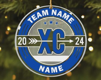 Cross Country Ornament, Custom Sports Ornament, Sport Team Gift, Senior Gift, Cross Country Coach Ornament XC Runner, Runner Team Decor Gift