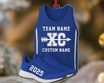 Cross Country Ornament, Sports Ornament, Sport Team Gift, Senior Gift, Cross Country Coach Ornament XC Runner, Runner Team Decor Gift