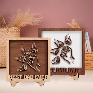 Wooden Best Dad Ever Sign, Custom Hand Father Wooden Sign, Father Wooden Sign, Father’s Day Gift, Gifts for Dad Fathers Day 2025