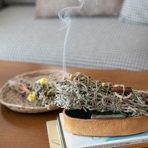 Eluisa - 2x incense bundle incense set incense herbs 1x lavender 1x sage incense herbs lavender sage incense smoke