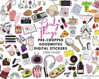 Girly Things Pre-Cropped Sticker