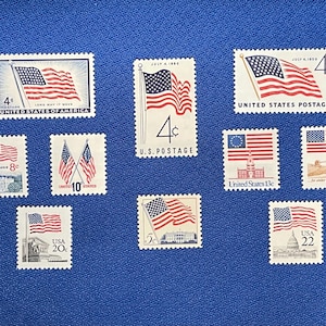 American Flag Stamps, 1957-85, Mint Set of 10