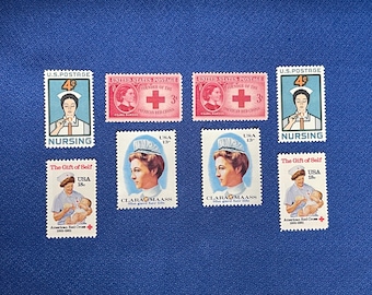 Stamps honoring Nurses, vintage U.S. Issue 1948-1981