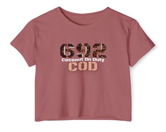 692 Coconut on duty crop top
