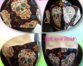 Happy Skulls- Sugar Skulls -Adult and Child Washable Reusable -Germ Freak Designer Face Masks