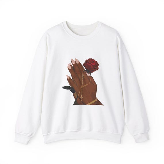 Dena Rose Praying Hands Unisex Crewneck Sweatshirt