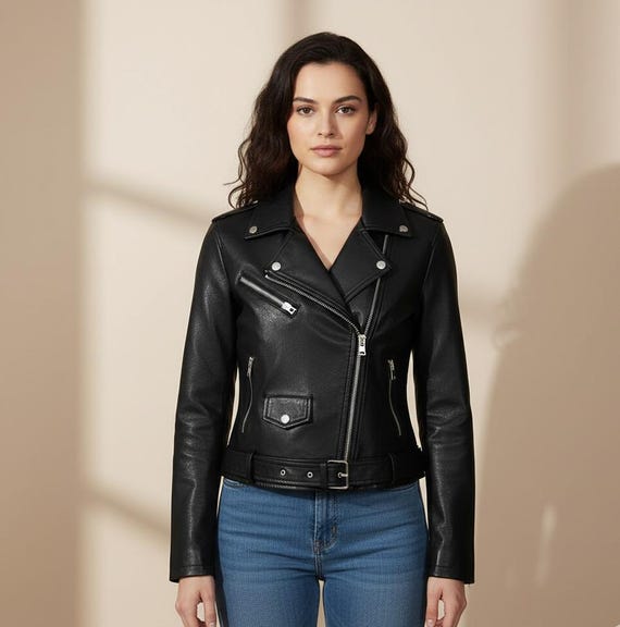Women's Handmade Real Leather Jacket | Riverdale Southside