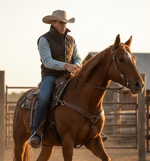 Veste matelassée John Dutton Yellowstone - Manteau en coton de style cowboy occidental - France Veste matelassée John Dutton Yellowstone - Manteau en coton de style cowboy occidental - France