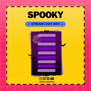 Spooky Chat Box, Chat Box Overlay, Chat box widget, Stream Chatbox, Chatbox Frame, Stream Asset, Cute Chat Box Streamers, Chat Box