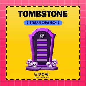 Tombstone Chat Box, Cute Chat Box Streamers, Chat Box Overlay, Chat box widget, Stream Chatbox, Chatbox Frame, Stream Asset
