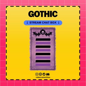 Gothic Box Twitch Chatbox, Chat box widget, Stream Chatbox, Stream Asset, Chatbox Frame, Gothic Chat Box Streamers, Chat Box Overlay