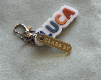 Acrylic kids Bag Tag| colourful Bag Tag | Personalised bag tag for kids | custom Kinder Bag Tag| Kids School Bag Tags