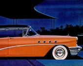 1955 Buick Car Chef Boy-Ar-Dee Spaghetti and Meat Balls Advertisement Print Ad Poster Garage Mechanic Shop Showroom Wall Art Home Decor