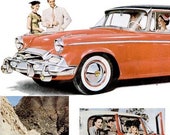 1955 Studebaker Car Minute Maid Orange Juice Advertisements Print Ad Poster Mechanic Shop Garage Classic Citrus Fruit Wall Art Home Decor