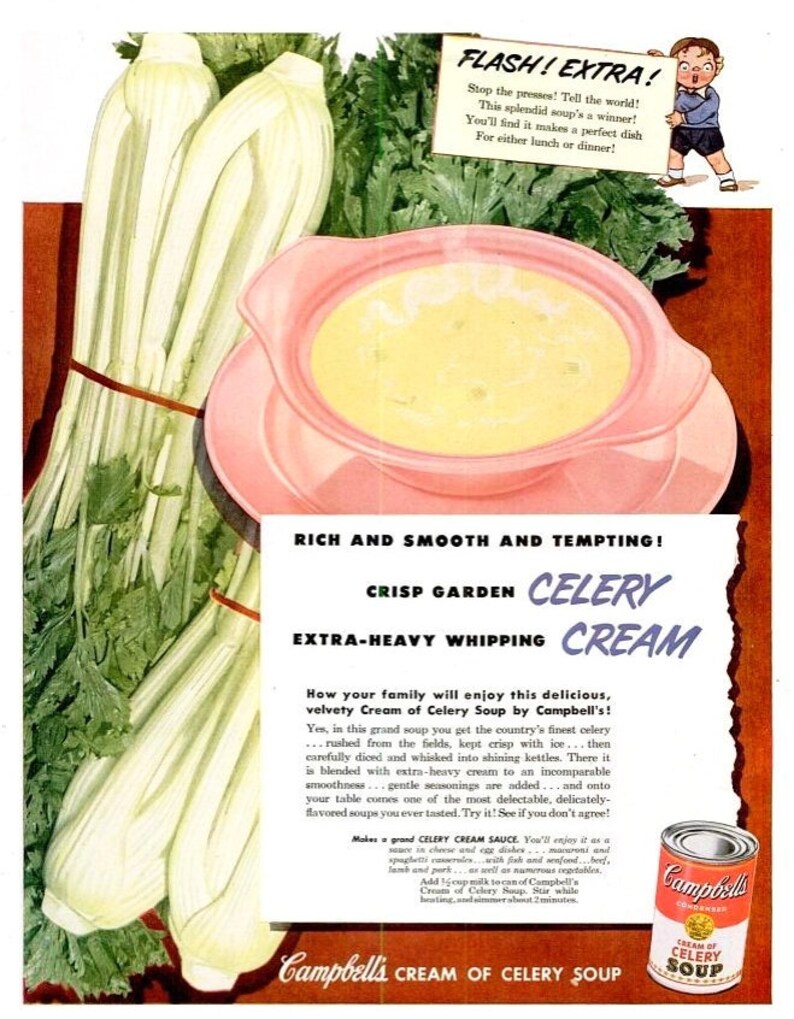 1952 Paul Jones Liquor & Campbell's Cream of Celery Soup Etsy