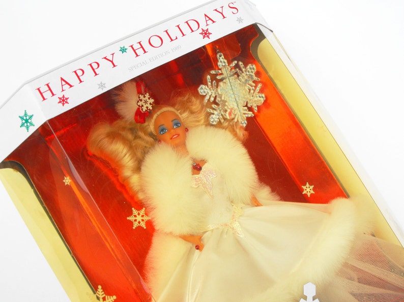 1989 Happy Holidays Barbie Winter Fashion Doll 2nd in Series | Etsy