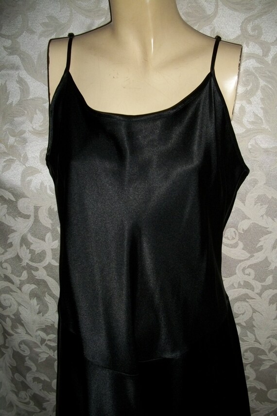 VIctorias Secret Black Satin Nightgown Camisole C… - image 4