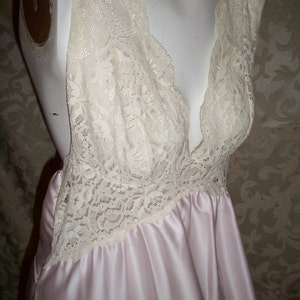 Vintage Pale PInk and Lace Nightgown