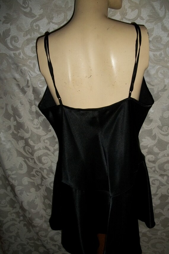 VIctorias Secret Black Satin Nightgown Camisole C… - image 3