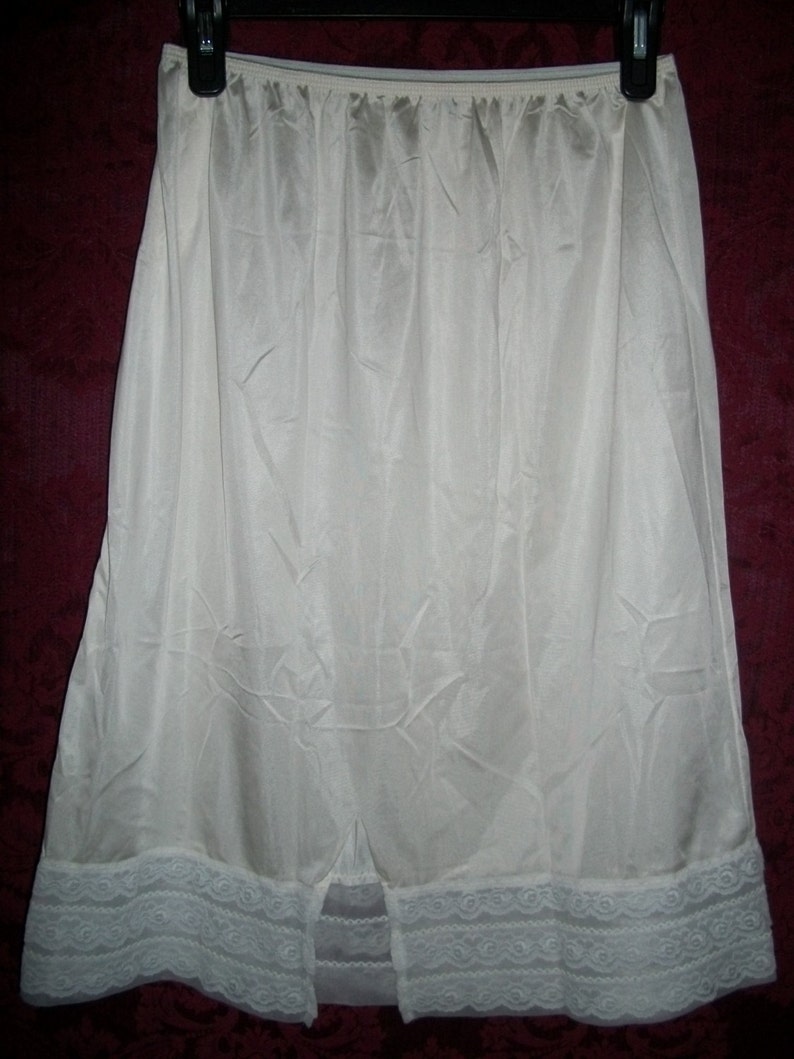 Vintage 1950s Ivory Nylon Lace Half Slip Etsy