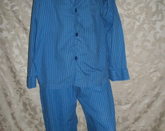 Vintage Mens Womens Boyfriend Pajamas Set Shirt and Long Boxers by Merona Size Large Etsy