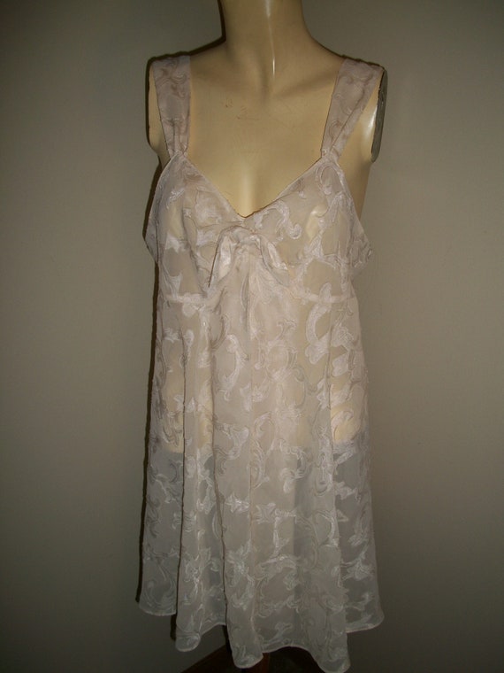 Vintage 80s Victorias Secret Babydoll Nightgown G… - image 5