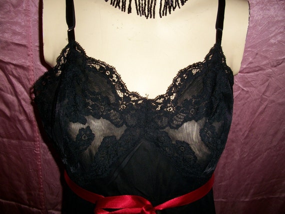 Vintage 50s Black Slip - image 2