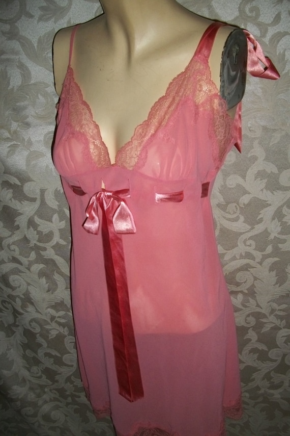 Victorias Secret Chiffon Lace and Silk Ribbon Cam… - image 3