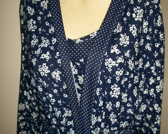 vintage Laura Ashley floral peignoir set robe and nightgown
