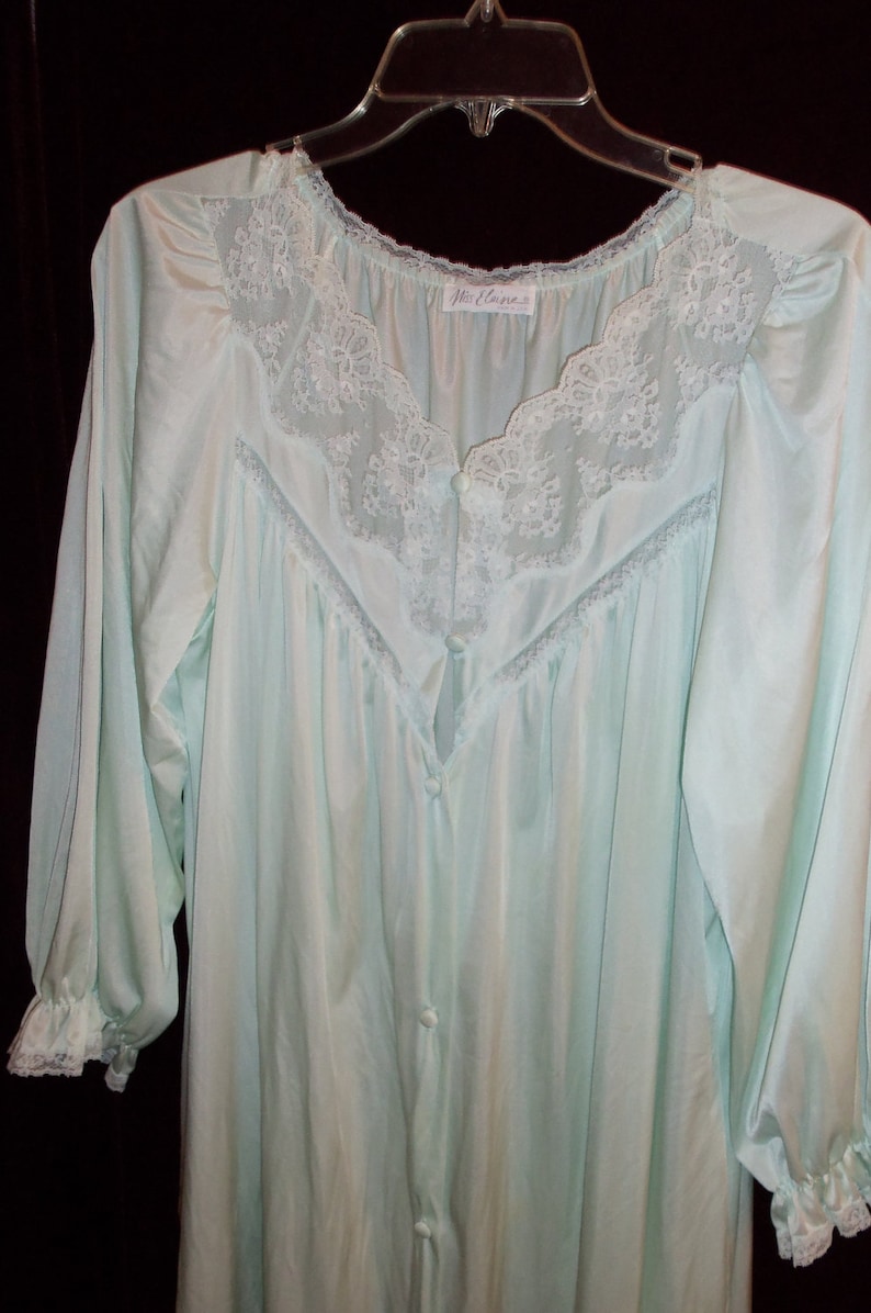 Vintage Miss Elaine Nylon Robe Etsy