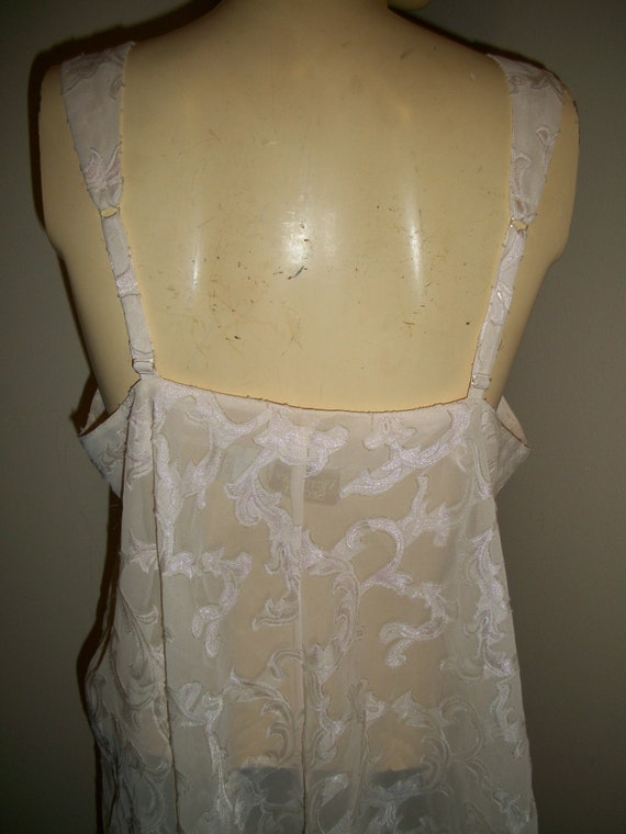 Vintage 80s Victorias Secret Babydoll Nightgown G… - image 6